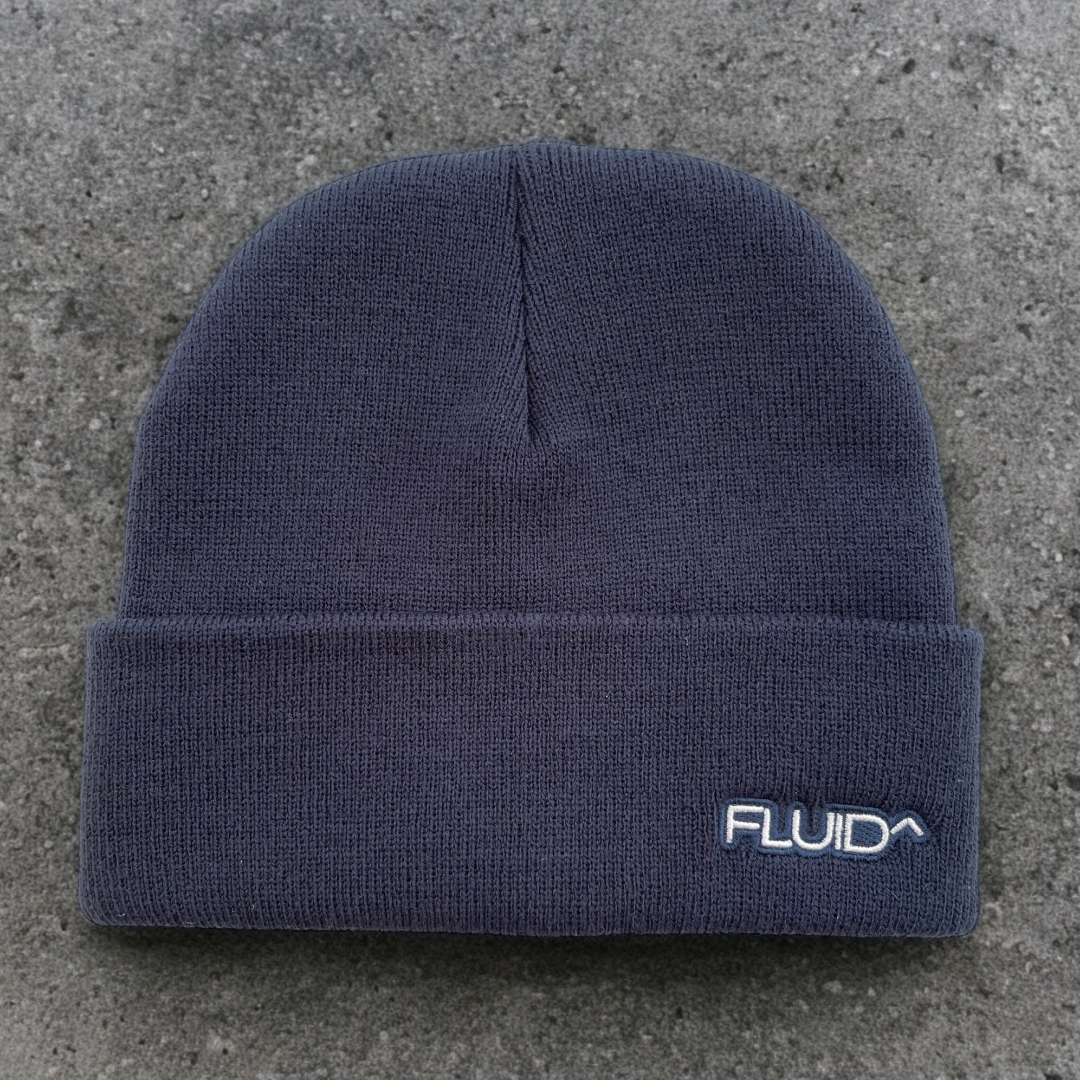 Navy Acrylic Yarn Beanie