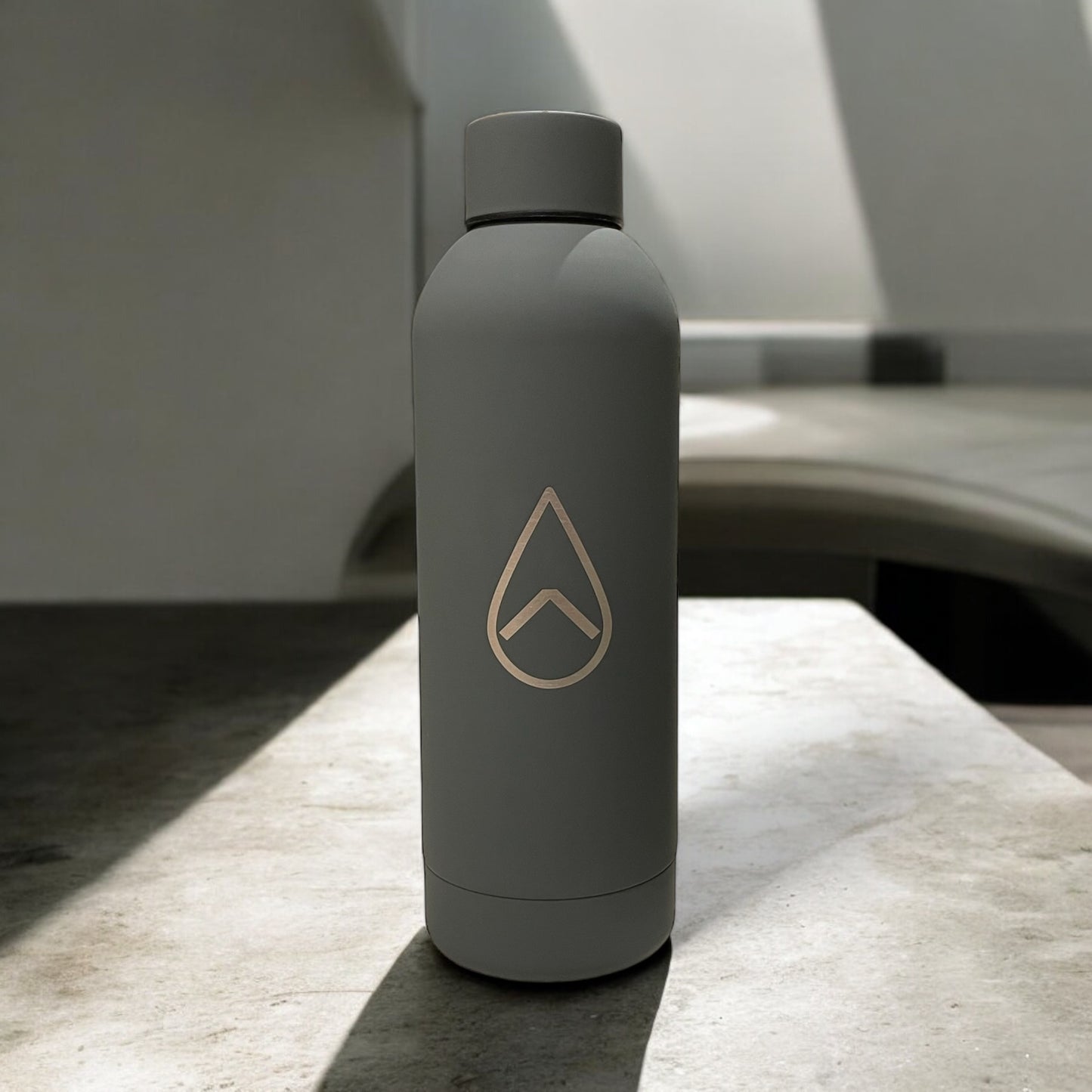 Soft Grey Stainless Steel Drink Bottle
