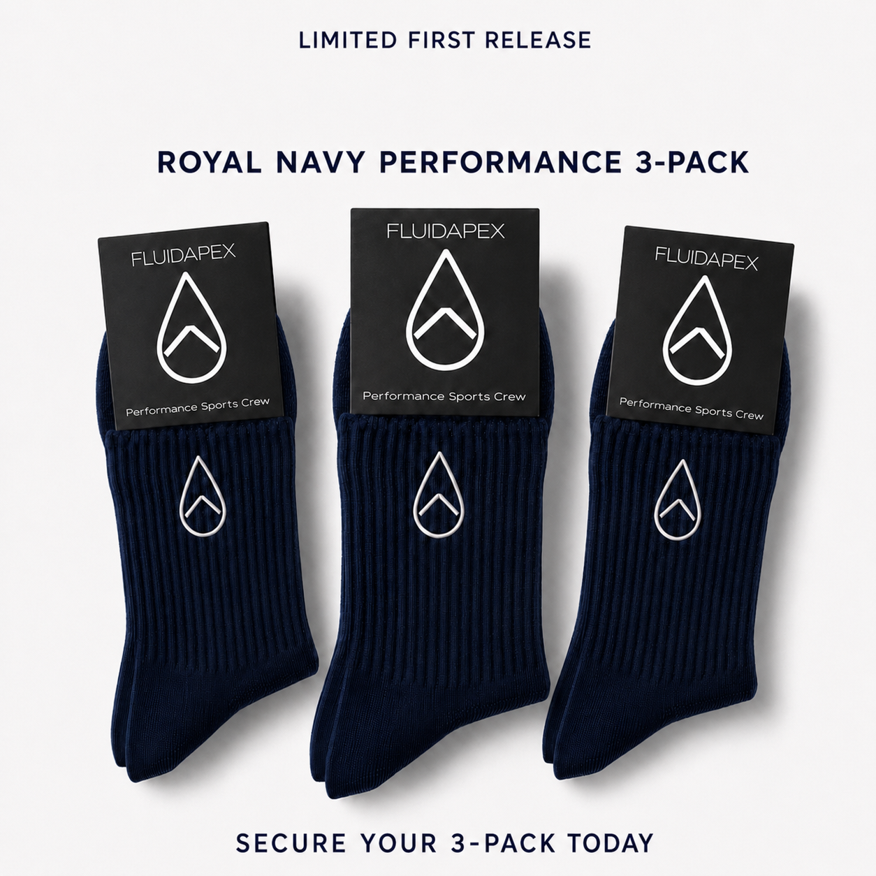NavyCrew Logo Sock 3pk