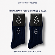 Navy Crew Logo Sock 2pk