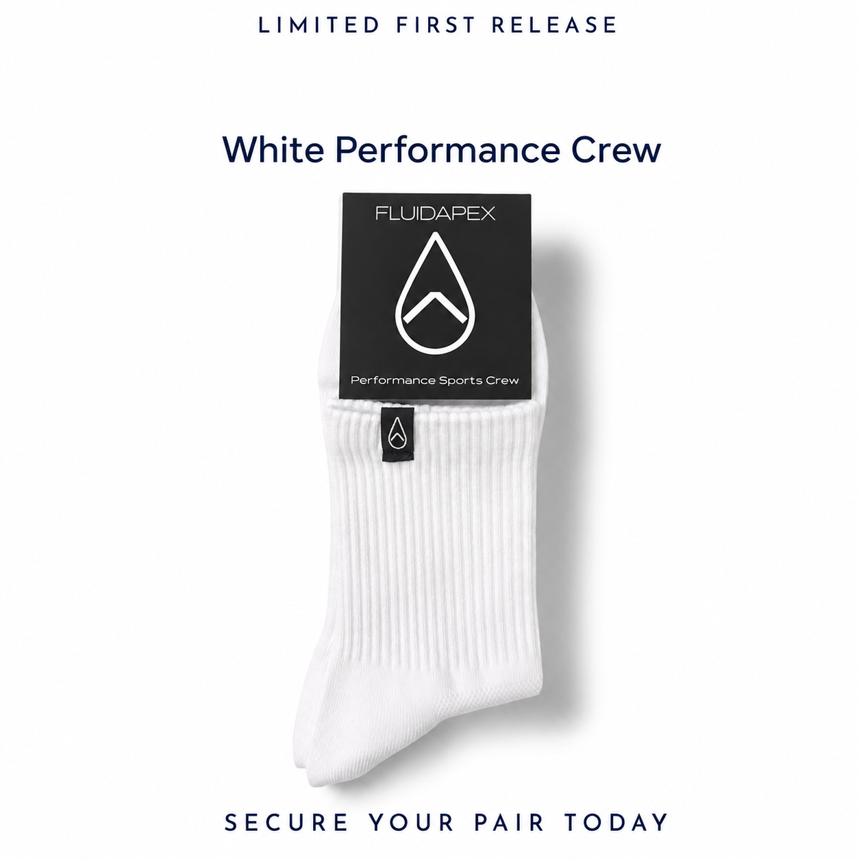 White Crew Label Sock 1pk