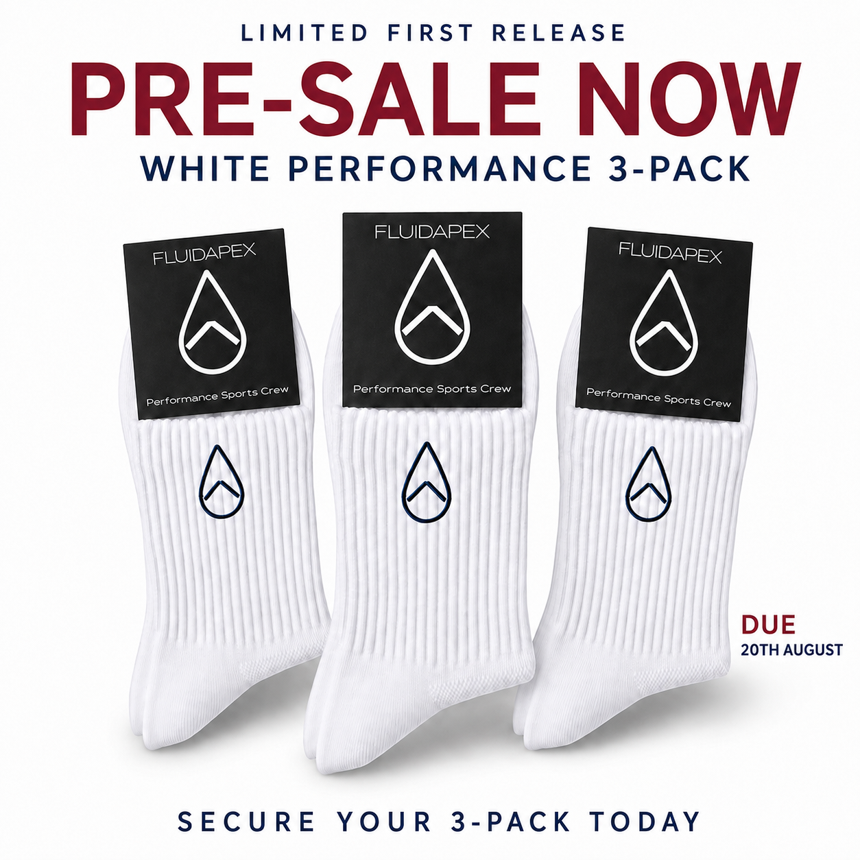 Classic White Crew Sock 3PK 7-10