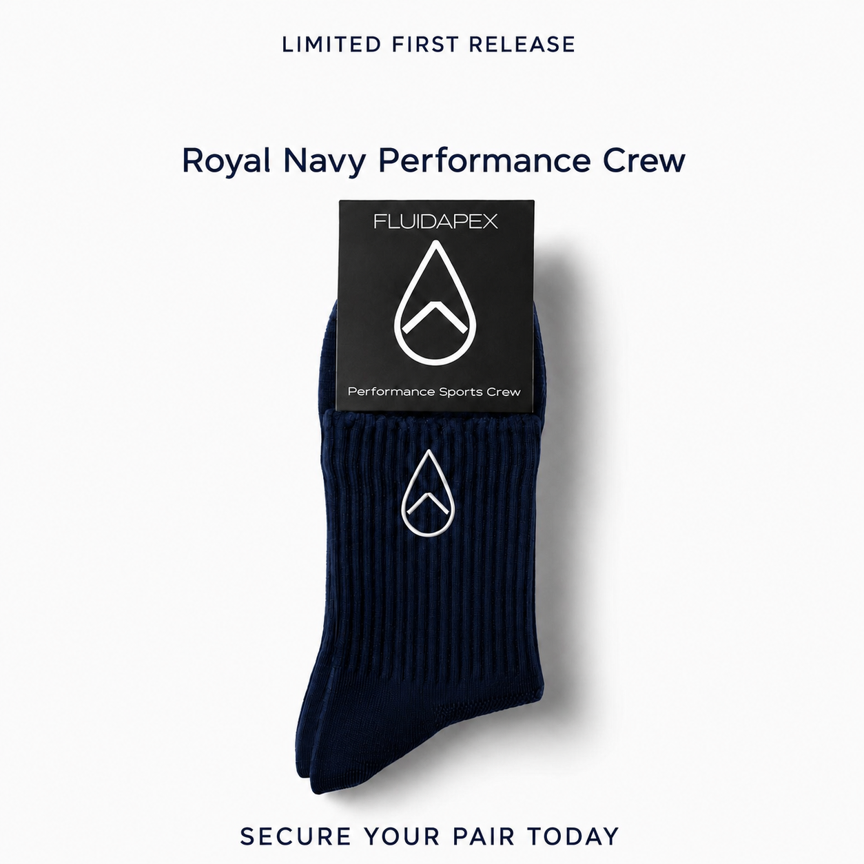 Navy Crew Label Sock 1pk
