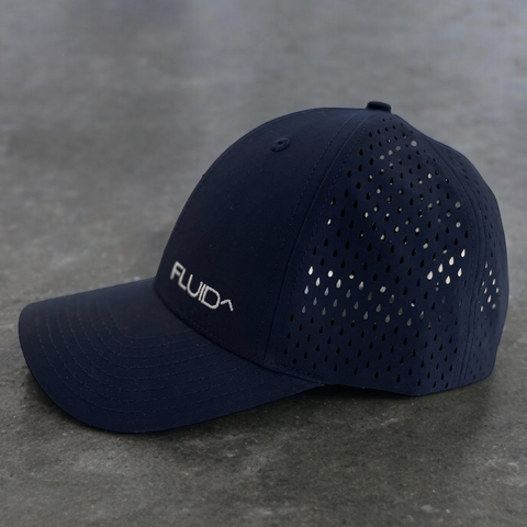 Navy Microfibre "snapback" Cap