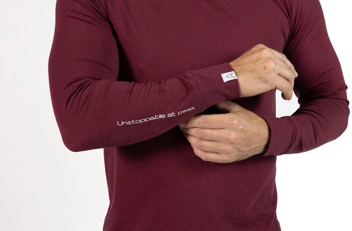 Long Sleeve Tee- Summit Maroon