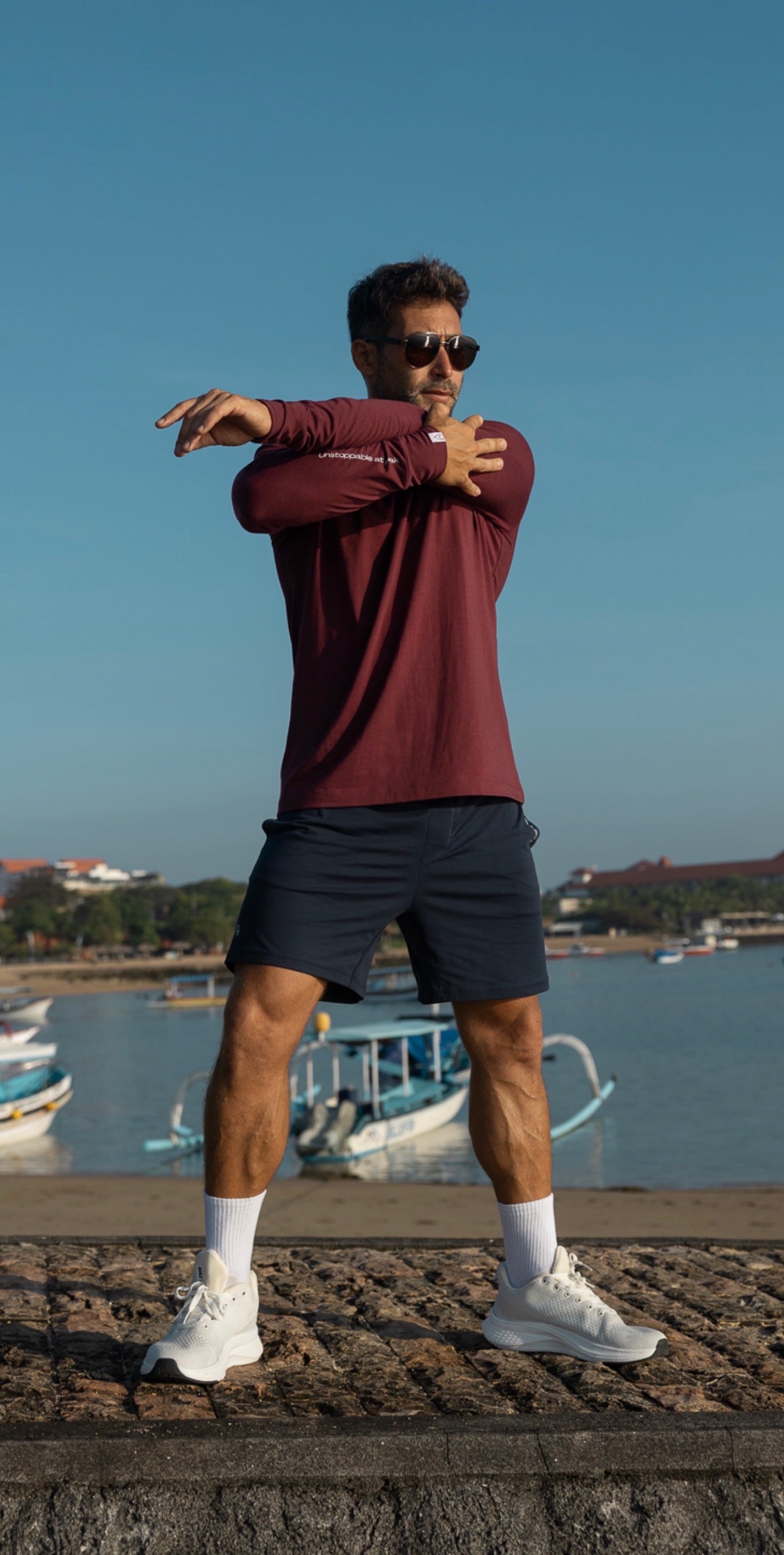 Long Sleeve Tee- Summit Maroon