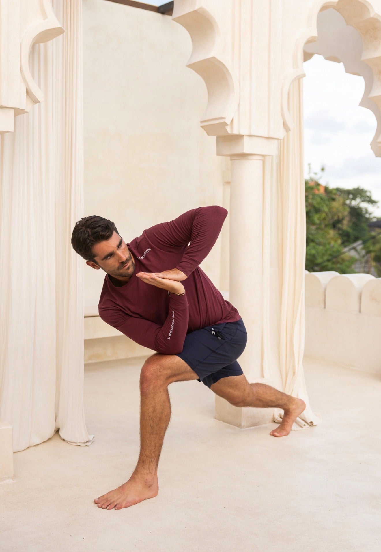 Long Sleeve Tee- Summit Maroon