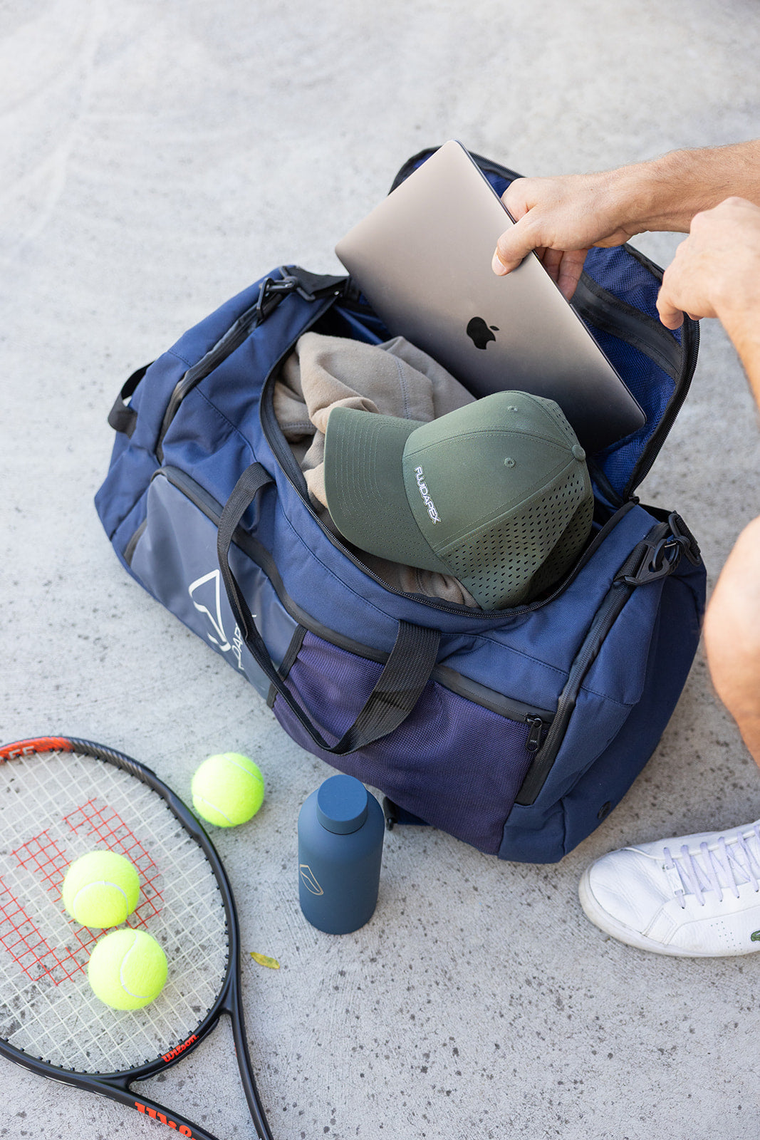 Fluidapex Tactical Men's Gym Bag - 6 Compartments, 3 Carry Styles